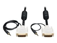 Tripp Lite 6ft DVI Dual Link Digital TMDS Monitor Cable with Audio Cable DVI-D 3.5mm M/M 6'
