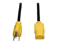 Tripp Lite 4ft Computer Power Cord Cable 5-15P to C13 Yellow 10A 18AWG 4'