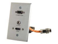 C2G RapidRun VGA + 3.5mm Single Gang Wall Plate + HDMI Pass Through