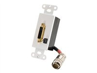 C2G RapidRun Digital DVI-D + 3.5mm Audio Passive Wall Plate