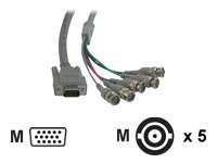 C2G 6ft Premium HD15 Male to RGBHV (5-BNC) Male Video Cable