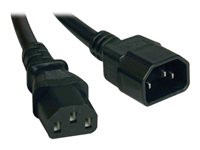 Tripp Lite 1ft Power Cord Extension Cable C14 to C13 Heavy Duty 15A 14AWG 1'