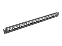 Tripp Lite 24-Port 1U Rack-Mount Shielded Blank Keystone/Multimedia Patch Panel, RJ45 Ethernet, USB, HDMI, Cat5e/6