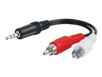 C2G Value Series 6in Value Series One 3.5mm Stereo Male To Two RCA Stereo Male Y-Cable
