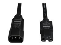Tripp Lite 3ft Computer Power Cord Cable C14 to C15 Heavy Duty 15A 14AWG 3'
