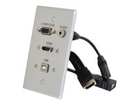 C2G HDMI, VGA, 3.5mm Audio and USB Pass Through Wall Plate