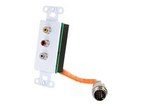 C2G RapidRun Composite Video + RCA Stereo Audio Decorative Style Wall Plate