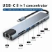USB-C Hub 8в1 с 4K HDMI, RJ45, картридером и быстрой зарядкой