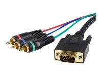 StarTech.com 3 ft HD15 to Component RCA Breakout Cable Adapter