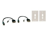 Tripp Lite Easy Pull Type-A VGA Connector Kit with Audio and Faceplates F/F