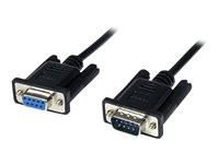 StarTech.com 2m Black DB9 RS232 Serial Null Modem Cable F/M