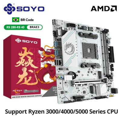 Материнская плата SOYO B550M Gaming, AM4, DDR4, М.2 NVMe, USB 3.2