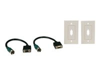 Tripp Lite Easy Pull Type-A VGA Connector Kit with HD15 and Wallplates F/F