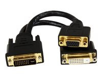 StarTech.com 8in DVI-I to DVI-D and HD15 VGA Wyse DVI Splitter Cable