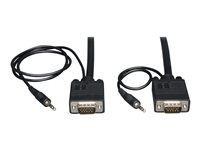 Tripp Lite 10ft SVGA / VGA Coax Monitor Cable with Audio and RGB High Resolution HD15 3.5mm M/M 10'