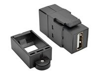 Tripp Lite USB 2.0 Keystone Panel Mount Coupler All-in-One F/F USB-A Black