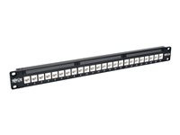 Tripp Lite 24-Port Cat6a Patch Panel Feedthrough Rackmount RJ45 Ethernet 1U