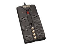 Tripp Lite Home Theater Premium Surge 8 outlets 2 HD Coax TEL 3345 Joules