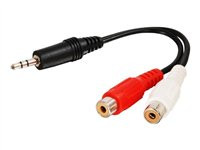 C2G Value Series 6in Value Series One 3.5mm Stereo Male To Two RCA Stereo Female Y-Cable