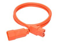 Tripp Lite 3ft Heavy Duty Power Extension Cord 15A 14 AWG C14 C15 Orange 3'