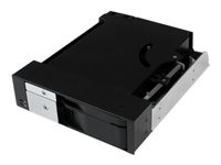 StarTech.com Dual Bay 5.25" Trayless Hot Swap Mobile Rack for 2.5" & 3.5" SATA HDD/SSD