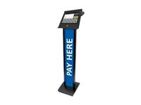Compulocks iPad Secure Slide POS with BrandMe Floor Stand Kiosk Black