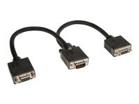 Tripp Lite 1ft VGA Monitor Y Splitter Cable HD15 M/2xF 1'