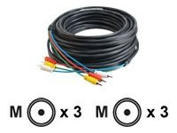 C2G 50ft Composite Video and Stereo Audio Cable with Low Profile Connectors M/M