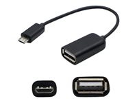 AddOn 5in Micro-USB to USB 2.0 (A) Adapter Cable