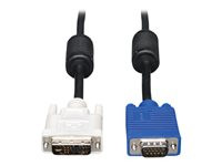 Tripp Lite 10ft DVI to VGA Monitored Cable Shielded with RGB High Resolution DVI-A to HD15 M/M 10'