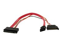 StarTech.com 12in Micro SATA to SATA with SATA Power Adapter Cable