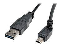 Tripp Lite 3ft USB 2.0 High Speed Cable Reversible A to Up Angle 5Pin Mini B M/M 3'
