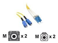 C2G 8m LC-SC 9/125 Duplex Single Mode OS2 Fiber Cable