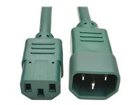 Tripp Lite 6ft Heavy Duty Power Extension Cord 15A 14 AWG C14 C13 Green 6'