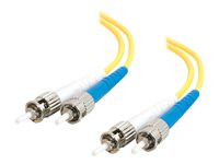 C2G 5m ST-ST 9/125 OS1 Duplex Single-Mode PVC Fiber Optic Cable