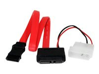 StarTech.com 12in Slimline SATA to SATA with LP4 Power Cable Adapter