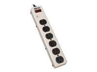 Tripp Lite Waber Surge Protector Power Strip Metal 6 Outlet 6' Cord