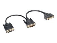 Tripp Lite 6in DVI Digital Y Splitter Cable DVI-I M to DVI-D F and HD15 F 6"