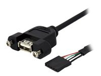 StarTech.com 3 ft Panel Mount USB A to Motherboard Header Cable F/F