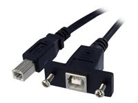 StarTech.com 3 ft Panel Mount USB Cable B to B