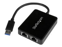 StarTech.com USB 3.0 Dual Gigabit Ethernet Adapter NIC w/ USB Port