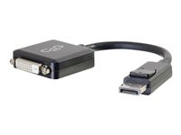 C2G 8in DisplayPort to DVI Adapter Converter-Single Link DVI-D-Video Adapter-M/F Black