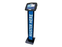 Compulocks Galaxy Secure Space Enclosure with BrandMe Floor Stand Kiosk White