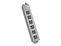Tripp Lite Waber Power Strip Metal 5-15R 6 Outlet 5-15P 6' Cord