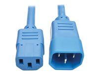 Tripp Lite 3ft Computer Power Extension Cord 10A 18 AWG C14 to C13 Blue 3'